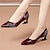 cheap Women&#039;s Heels-Women&#039;s Heels Wedding Shoes Pumps Valentines Gifts Bling Bling Shoes Dress Shoes Wedding Party Daily Wedding Flats Bridal Shoes Bridesmaid Shoes Rhinestone Cone Heel Pointed Toe Elegant Fashion