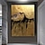 tanie Obrazy z ludźmi-duży ręcznie malowany czarno-złoty obraz folia akrylowa malowanie na płótnie sztuka ścienna sztuka abstrakcyjna malarstwo abstrakcyjne złota figura malowanie czarny obraz dekoracja wnętrz wystrój