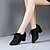cheap Latin Shoes-Women&#039;s Latin Shoes Practice Trainning Dance Shoes Performance Training Heel Cuban Heel Round Toe Lace-up Adults&#039; Black White