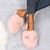 ieftine Flip-Flops de Damă-Pentru femei Papuci Pantofi Fuzzy Papuci de interior Zilnic Interior Pisica Iarnă Toc Drept Vârf rotund Casual Confortabili minimalism Imitație Blană Loafer Negru Alb Roz