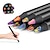 billige Penner og blyanter-8 stk regnbueblyanter fargeblyanter for barn blandede kjernefargede blyanter tre assorterte farger fargeblyanter for tegning av skrivesaker, fargelegging, skisser