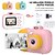 voordelige Digitale camera-instant fotocamera kindercamera foto&#039;s voor kinderen met thermisch printen papier speelgoed voor meisjes cadeau