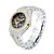 お買い得  機械式腕時計-1pc 高級自動腕時計メンズヒップホップダイヤモンド中空機械式メンズパーティーアイス防水メンズ腕時計