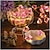 abordables Guirlandes Lumineuses LED-Guirlande lumineuse féerique en forme de cristal rose, 2m, 20led, fil de cuivre, alimenté par batterie, pour noël, fête de mariage, maison, jardin, vacances, décoration intérieure et extérieure