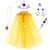 cheap Wearable Accessories-New Children&#039;s and Girls Play Princess Colorful Cloak Magic Stick Crown Queen Necklace Earrings Six Piece Set Gifts for girls aged 4-6 years old