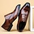 baratos Sapatos Oxford para Homem-Homens Oxfords Sapatos Derby Sapatos formais Bullock Shoes Sapatos de vestir Vintage Negócio Formais Casamento Diário Couro Ecológico Confortável Antiderrapante Com Cadarço Preto Marron Primavera