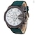cheap Quartz Watches-New Men&#039;s Fashion Watch Big Dial Faux Leather Band Stainless Steel Analog Quartz Sports Wrist Watch