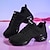 abordables Zapatillas de baile-Mujer Zapatillas de Baile Elegante Tacón Plano Dedo redondo Cordones Adulto Negro Blanco Morado