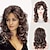 cheap Older Wigs-Blonde 20 Inch Long Curly Wavy Hair Wigs Fluffy Soft Hair Wigs With Bangs For Women Synthetic Fiber Hair Wigs