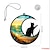 cheap Wall Accents-1pcs Outdoor Terrace Hanging Moon Cat Acrylic Chain Hanging Holiday Window Porch Decoration Pendant