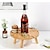 baratos Arrumação de Cozinha-mesa de piquenique dobrável de madeira com suporte para copos de vinho portátil criativo 2 em 1 suporte para copos de vinho e prato compartimentado para queijo e frutas para exterior