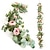 זול פרח מלאכותי-זר פרחים 175 ס&quot;מ מזויף אדמונית גפן פרחים מלאכותיים תלויים זר אדמונית קיסוס לחדר עיצוב קיר סלים תלויים סלים תלויים קשת חתונה רקע גן