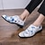 Χαμηλού Κόστους Ανδρικά Oxfords-Ανδρικά Οξφόρδη Τα επίσημα παπούτσια Bullock Παπούτσια Φόρεμα Παπούτσια Περπάτημα Βίντατζ Καθημερινά PU Άνετο Δαντέλα μέχρι πάνω Άσπρο / Μπλε Συνδυασμός Χρωμάτων Φθινόπωρο