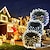 levne LED pásky-vánoční řetězová světla pro venkovní použití &amp; vnitřní, voděodolné led pohádkové světlo s 8 režimy, zásuvné osvětlení vánočního stromu pro sváteční svatební výzdobu