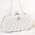 cheap Clutches &amp; Evening Bags-Women&#039;s Clutch Evening Bag Wristlet Clutch Bags Synthetic Party Christmas Bridal Shower Pearls Crystals Chain Large Capacity Durable Solid Color white rhinestone pearls