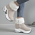 ieftine Adidași de Damă-Pentru femei Adidași Cizme Cizme de Zăpadă Mărime Plus Size Pantofi înalți În aer liber Zilnic Culoare solidă Căptușiți Ghete Botine Iarnă Platformă Toc Platformă Vârf rotund Modă Casual minimalism