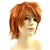 baratos Peruca para Fantasia-Rose bud anime peruca de halloween laranja escuro para festa cosplay perucas de cabelo curto em camadas sintéticas com franja perucas pastel para mulheres homens crianças