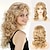 Недорогие старший парик-блондинка 20 дюймов длинные вьющиеся волнистые волосы парики пушистые мягкие парики волос с челкой для женщин парики из синтетического волокна