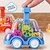 olcso rc járművek-3 db gyerekprés autós fiú 3 lnertia visszahúzható autó 1-2 éves baba 6 hónapos baba oktató játék, esésálló