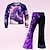cheap Girl&#039;s 3D Sets-Girls&#039; 3D Floral Horse Set Sweatshirt &amp; Bell bottom Long Sleeve 3D Print Fall Winter Active Fashion Daily Polyester Kids 3-12 Years Crew Neck Outdoor Date Vacation Regular Fit