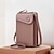 cheap Wallets-Women&#039;s Crossbody Bag Mobile Phone Bag Crossbody Bag PU Leather Shopping Going out Solid Color Black Gray