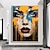 tanie Obrazy z ludźmi-100% ręcznie malowane dekoracje ścienne kolorowa twarz sztuka ścienna kobieta portret na płótnie malarstwo abstrakcyjne dziewczyna dekoracje ścienne obraz olejny sztuka wystrój domu dekoracja gotowa