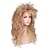 cheap Costume Wigs-ColorGround Long Curly 80s Women Blonde with Reddish Brown Rocker Wig Halloween Wigs