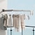 abordables Crochets à Peignoir-patère salle de bain étagère airer longueur réglable pliable multifonction contemporain moderne aluminium 1pc - salle de bain murale