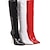 cheap Women&#039;s Boots-Women&#039;s Boots Ladies Shoes Valentines Gifts Sexy Boots Heel Boots Valentine&#039;s Day Daily Solid Color Knee High Boots Stiletto Pointed Toe Sexy Casual Patent Leather Zipper Black White Red