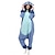 ieftine Pijamale Kigurumi-Pentru copii Adulți Pijamale Kigurumi Desene Animate Monstru albastru Animal Pijama Întreagă Farmec Costum amuzant fibră de poliester Cosplay Pentru Bărbați Pentru femei Băieți Halloween Haine de