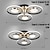 preiswerte Einbauleuchten-LED-Deckenleuchte, 4/8/12 Köpfe, dimmbar, moderne Deckenleuchten im Kreis-Design, geeignet für eingebettete Metall-Acryl-Sputnik-Feuerwerks-Blütenblätter, LED-Beleuchtungskörper in Wohn- und