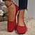 זול נעלים שטוחות לנשים-בגדי ריקוד נשים שטוחות מידות גדולות נעלי Flyknit יומי צבע אחיד שטוח בוהן עגולה קלסי נוחות אריגה מעופפת לואפר שחור אדום כחול