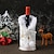 cheap Christmas Kitchen-Christmas Decoration Wine Bottle Set (bottle Not Included), Restaurant Decoration, Champagne Red Wine Bag, Red Wine Set Champagne Snowflake Wine Bottle Packaging Bag Scene Decoration