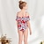preiswerte Badebekleidung-kinderkleidung Mädchen Badeanzug Outdoor Feste Farbe bezaubernd Badeanzüge 7-13 Jahre Sommer Rosa Rote