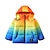 cheap Outerwear-Kids Boys Down Coat Outerwear Tie Dye Long Sleeve Zipper Coat Outdoor Adorable Daily Yellow Red Spring Fall 7-13 Years