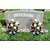 billige Kunstig blomst-1 stk kunstige kirkegårdsblomster, rosenblomster, udendørs gravdekorationer roser, holdbare og ikke-blødningsfarver, rød &amp; hvid, uden kirkegårdsvase