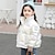 olcso Felsőruházat-Gyerekek Lány Pufferkabát Gyerek pufferkabát Aktív Cipzár Iskola Pamut Kabát Felsőruházat 2-8 év Tél Fehér Ibolya