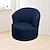 abordables Cubierta de sillón y silla sin brazo-Funda para sillón giratorio de barril de jacquard, funda elástica color burdeos para sillón giratorio, funda para sofá, funda para sillón de club redondo moderno