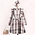 cheap Dresses-Kids Girls&#039; Dress Plaid Long Sleeve School Outdoor Casual Lace up Elegant Daily Polyester Midi Spring Fall Winter 5-12 Years Pink