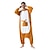 preiswerte Kigurumi Pyjamas-Erwachsene Kigurumi-Pyjamas Nachtwäsche Tier Känguru Tier Pyjamas-Einteiler Lustiges Kostüm Flanell Cosplay Für Herren und Damen Weihnachten Tiernachtwäsche Karikatur