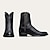 halpa Cowboy &amp; Western Boots-Miesten Bootsit Pyöräilijän saappaat Cowboy-länkkärisaappaat Vintage Klassinen Vapaa-aika ulko- PU Säärisaappaat Loaferit Musta Ruskea Beesi Syksy