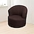 abordables Cubierta de sillón y silla sin brazo-Funda para sillón giratorio de barril de jacquard, funda elástica color burdeos para sillón giratorio, funda para sofá, funda para sillón de club redondo moderno