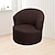 cheap Armchair Cover &amp; Armless Chair Cover-Jacquard Swivel Barrel Chair Cover, Stretch Swivel Accent Chair Slipcover Barrel Armchairs Sofa Cover Modern Round Club Chair Couch Cover