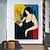 levne Motivy postav-ruční olejomalba plátno nástěnné umění dekorace abstraktní postava portrét žena pro domácí výzdobu válcované bezrámový nenatažený obraz