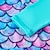 baratos Roupa de natação-Infantil Para Meninas Roupa de Banho Espetáculo Gráfico Ativo Secagem Rápida Fatos de banho 7-13 anos Verão Rosa Vermelho Azul