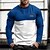 cheap Men&#039;s Casual T-shirts-Men&#039;s T shirt Tee Tee Top Long Sleeve Shirt Color Block V Neck Street Vacation Long Sleeve Patchwork Zipper Clothing Apparel Fashion Designer Basic