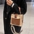cheap Handbag &amp; Totes-Women&#039;s Handbag Crossbody Bag Shoulder Bag Bucket Bag PU Leather Outdoor Daily Holiday Zipper Large Capacity Waterproof Lightweight Solid Color Patchwork Black Brown khaki