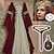 Χαμηλού Κόστους Ιστορικές &amp; Vintage Στολές-σετ με ιρλανδικό φόρεμα φύλλο στρας κεφαλόδεσμο viking pu θήκη ζώνης μέσης 4 τμχ μεσαιωνική αναγεννησιακή ρετρό vintage στολές στέμμα συν μέγεθος γυναικεία κοστούμι cosplay αποκριάτικο πάρτι larp