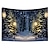Χαμηλού Κόστους ταπετσαρία τοπίου-χρυσή οδός κρεμαστή ταπετσαρία τοίχου τέχνη μεγάλη ταπετσαρία τοιχογραφία διακόσμηση φωτογραφία σκηνικό κουβέρτα κουρτίνα σπίτι υπνοδωμάτιο διακόσμηση σαλονιού