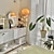 economico lampada da terra a led-Lampada da terra a forma di fungo a luce soffusa, lampada da terra creativa medievale paralume in vetro soggiorno camera da letto lampada verticale decorazioni ornamentali 85-265v